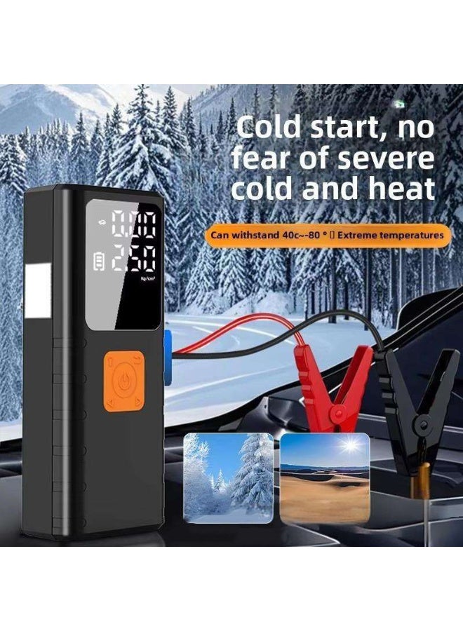 تشانجلي مشغل سيارة محمول مع ضاغط هواء، حزمة مشغل بطارية مع منفاخ إطارات أوتوماتيكي لجميع أنواع الوقود، معزز بطارية 12 فولت، كابلات تشغيل ذكية، شاشة LCD - Image 5